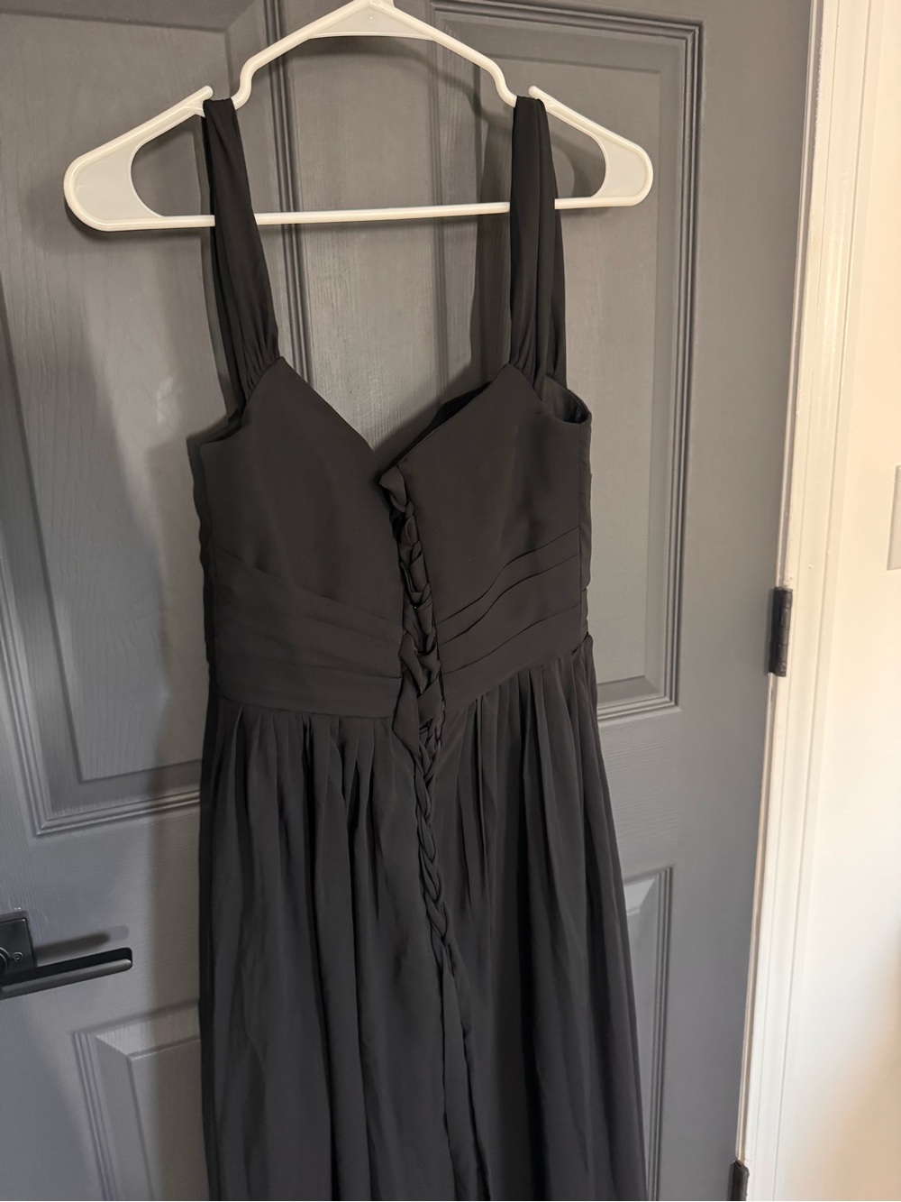Vestisora Chiffon Off Shoulder Bridesmaid Dress Corset Back Size 6 NWT - Picture 6 of 10